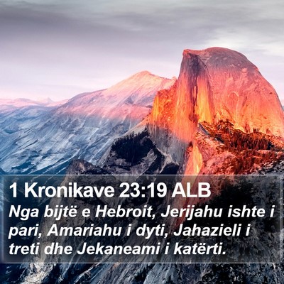 1 Kronikave 23:19 ALB Bible Verse Image