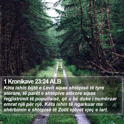 1 Kronikave 23:24 ALB Bible Verse Image