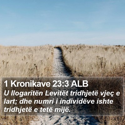 1 Kronikave 23:3 ALB Bible Verse Image