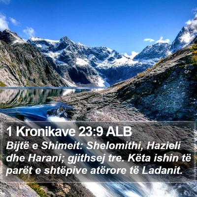 1 Kronikave 23:9 ALB Bible Verse Image