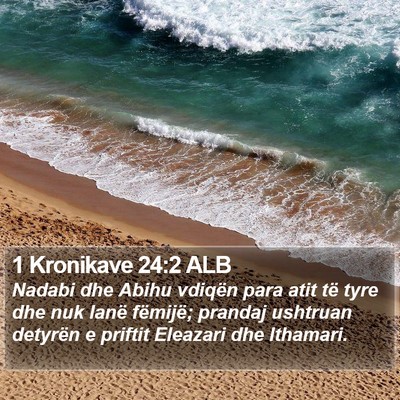 1 Kronikave 24:2 ALB Bible Verse Image