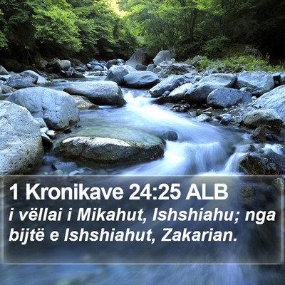 1 Kronikave 24:25 ALB Bible Verse Image