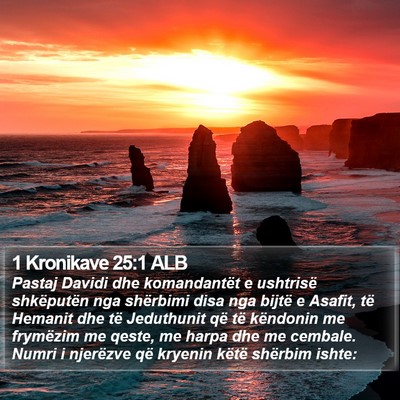 1 Kronikave 25:1 ALB Bible Verse Image
