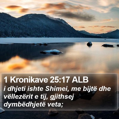 1 Kronikave 25:17 ALB Bible Verse Image