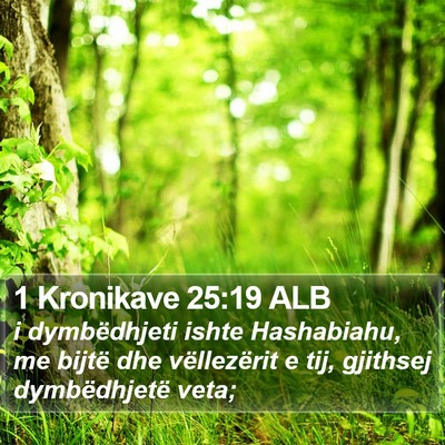 1 Kronikave 25:19 ALB Bible Verse Image