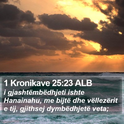 1 Kronikave 25:23 ALB Bible Verse Image