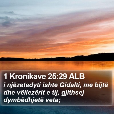 1 Kronikave 25:29 ALB Bible Verse Image