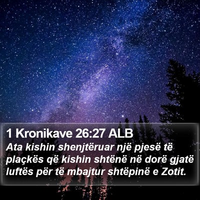 1 Kronikave 26:27 ALB Bible Verse Image