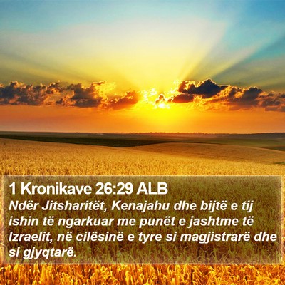 1 Kronikave 26:29 ALB Bible Verse Image