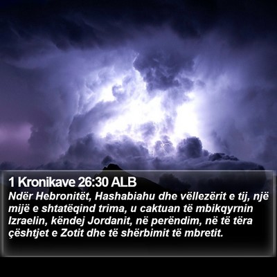 1 Kronikave 26:30 ALB Bible Verse Image