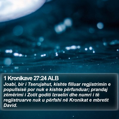 1 Kronikave 27:24 ALB Bible Verse Image