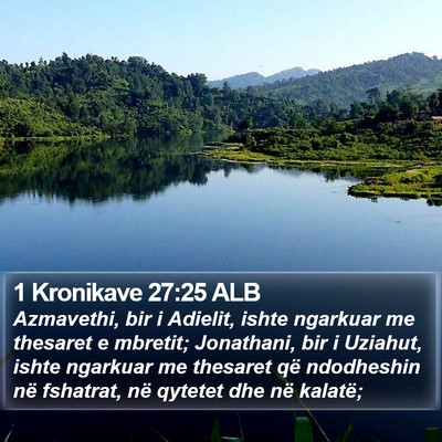 1 Kronikave 27:25 ALB Bible Verse Image
