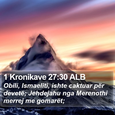 1 Kronikave 27:30 ALB Bible Verse Image