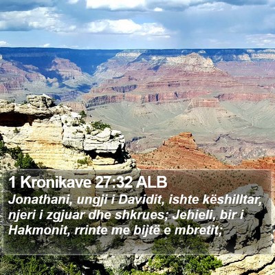 1 Kronikave 27:32 ALB Bible Verse Image