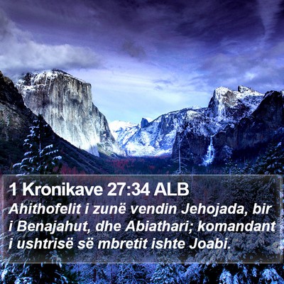 1 Kronikave 27:34 ALB Bible Verse Image