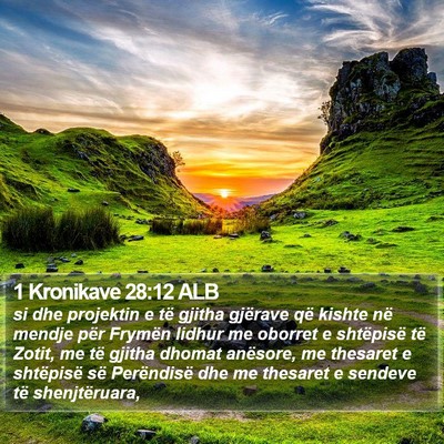 1 Kronikave 28:12 ALB Bible Verse Image