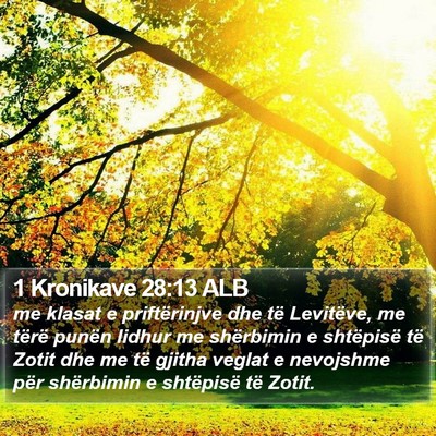1 Kronikave 28:13 ALB Bible Verse Image