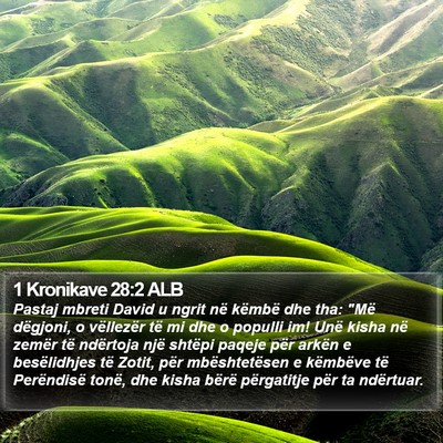1 Kronikave 28:2 ALB Bible Verse Image