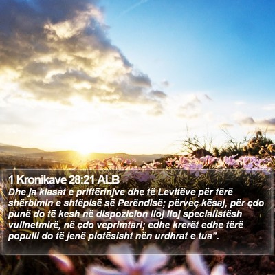 1 Kronikave 28:21 ALB Bible Verse Image