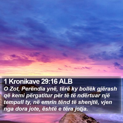 1 Kronikave 29:16 ALB Bible Verse Image