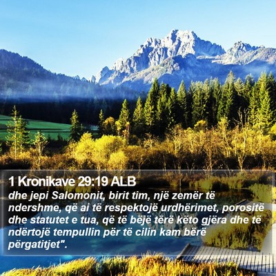 1 Kronikave 29:19 ALB Bible Verse Image
