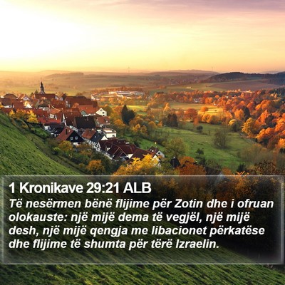 1 Kronikave 29:21 ALB Bible Verse Image