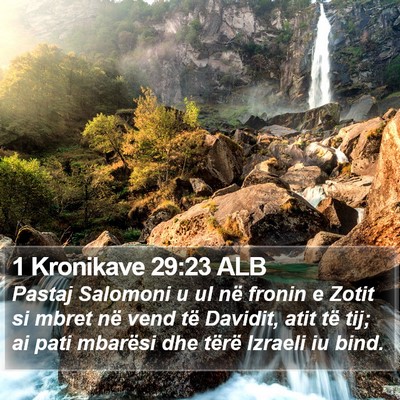1 Kronikave 29:23 ALB Bible Verse Image