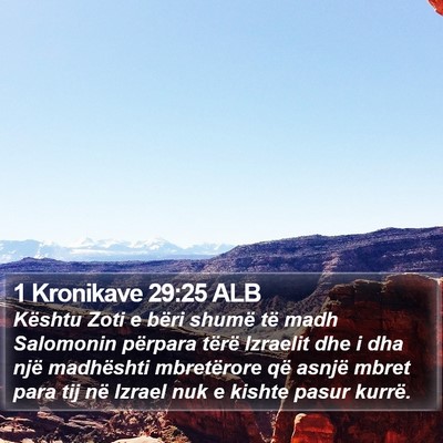 1 Kronikave 29:25 ALB Bible Verse Image