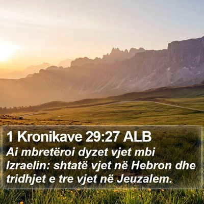 1 Kronikave 29:27 ALB Bible Verse Image