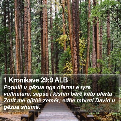 1 Kronikave 29:9 ALB Bible Verse Image