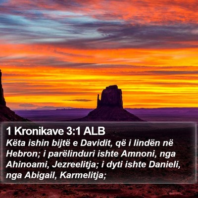 1 Kronikave 3:1 ALB Bible Verse Image