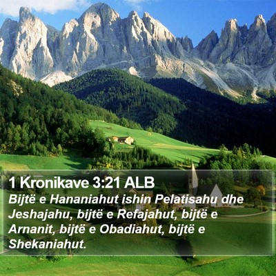 1 Kronikave 3:21 ALB Bible Verse Image