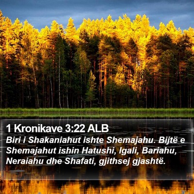 1 Kronikave 3:22 ALB Bible Verse Image