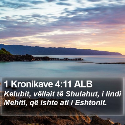 1 Kronikave 4:11 ALB Bible Verse Image