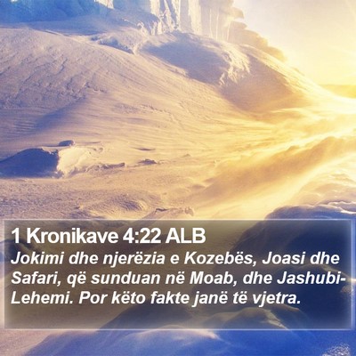 1 Kronikave 4:22 ALB Bible Verse Image