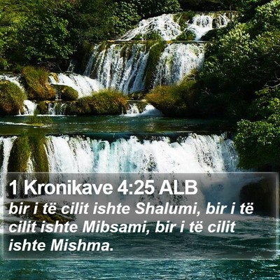 1 Kronikave 4:25 ALB Bible Verse Image