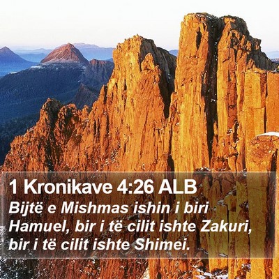 1 Kronikave 4:26 ALB Bible Verse Image
