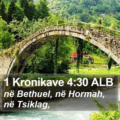 1 Kronikave 4:30 ALB Bible Verse Image