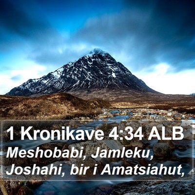 1 Kronikave 4:34 ALB Bible Verse Image
