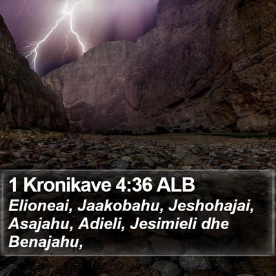 1 Kronikave 4:36 ALB Bible Verse Image