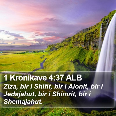 1 Kronikave 4:37 ALB Bible Verse Image