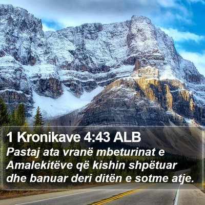 1 Kronikave 4:43 ALB Bible Verse Image