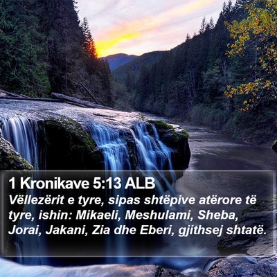 1 Kronikave 5:13 ALB Bible Verse Image