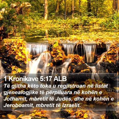 1 Kronikave 5:17 ALB Bible Verse Image