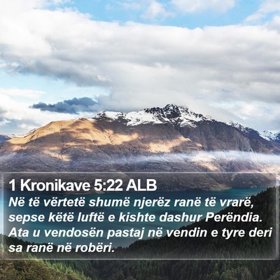 1 Kronikave 5:22 ALB Bible Verse Image