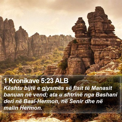 1 Kronikave 5:23 ALB Bible Verse Image