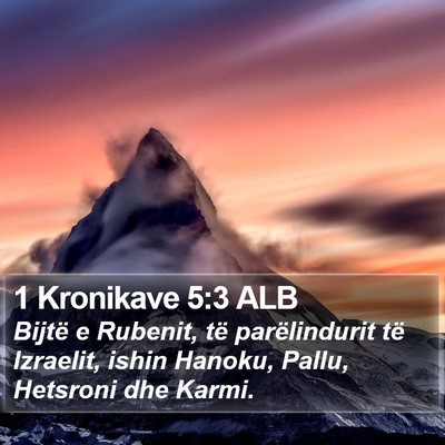 1 Kronikave 5:3 ALB Bible Verse Image