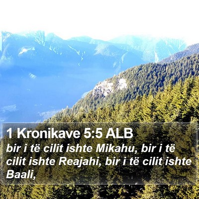 1 Kronikave 5:5 ALB Bible Verse Image