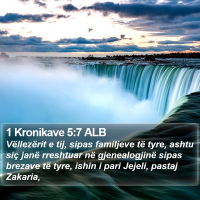 1 Kronikave 5:7 ALB Bible Verse Image
