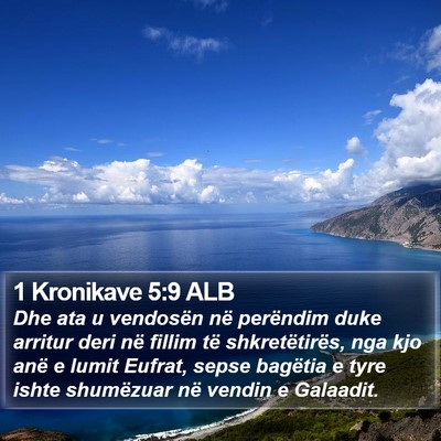 1 Kronikave 5:9 ALB Bible Verse Image